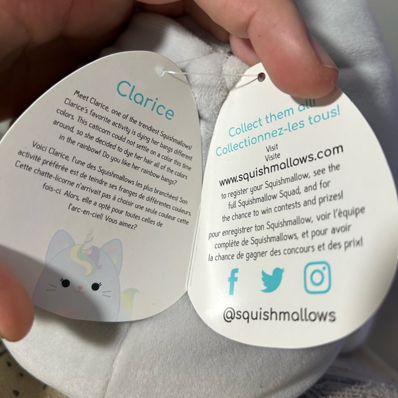 NWT Squishmallow Clarice the Cat-icorn 8” Plush - Picture 3 of 3